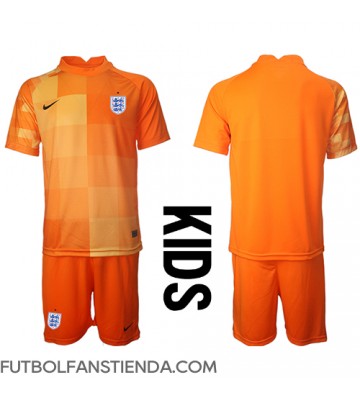 Inglaterra Portero Segunda Equipación Niños Mundial 2022 Manga Corta (+ Pantalones cortos)